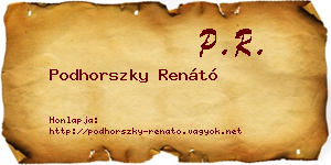 Podhorszky Renátó névjegykártya