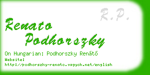 renato podhorszky business card